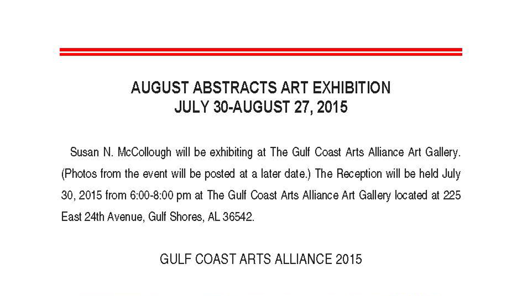 SUSAN N. MCCOLLOUGH - EXHIBITIONS